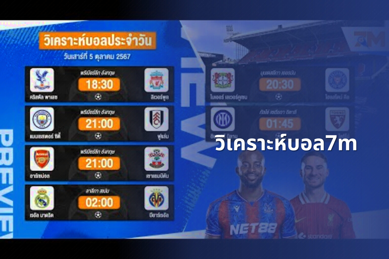 วิเคราะห์บอล7m - sports analysis