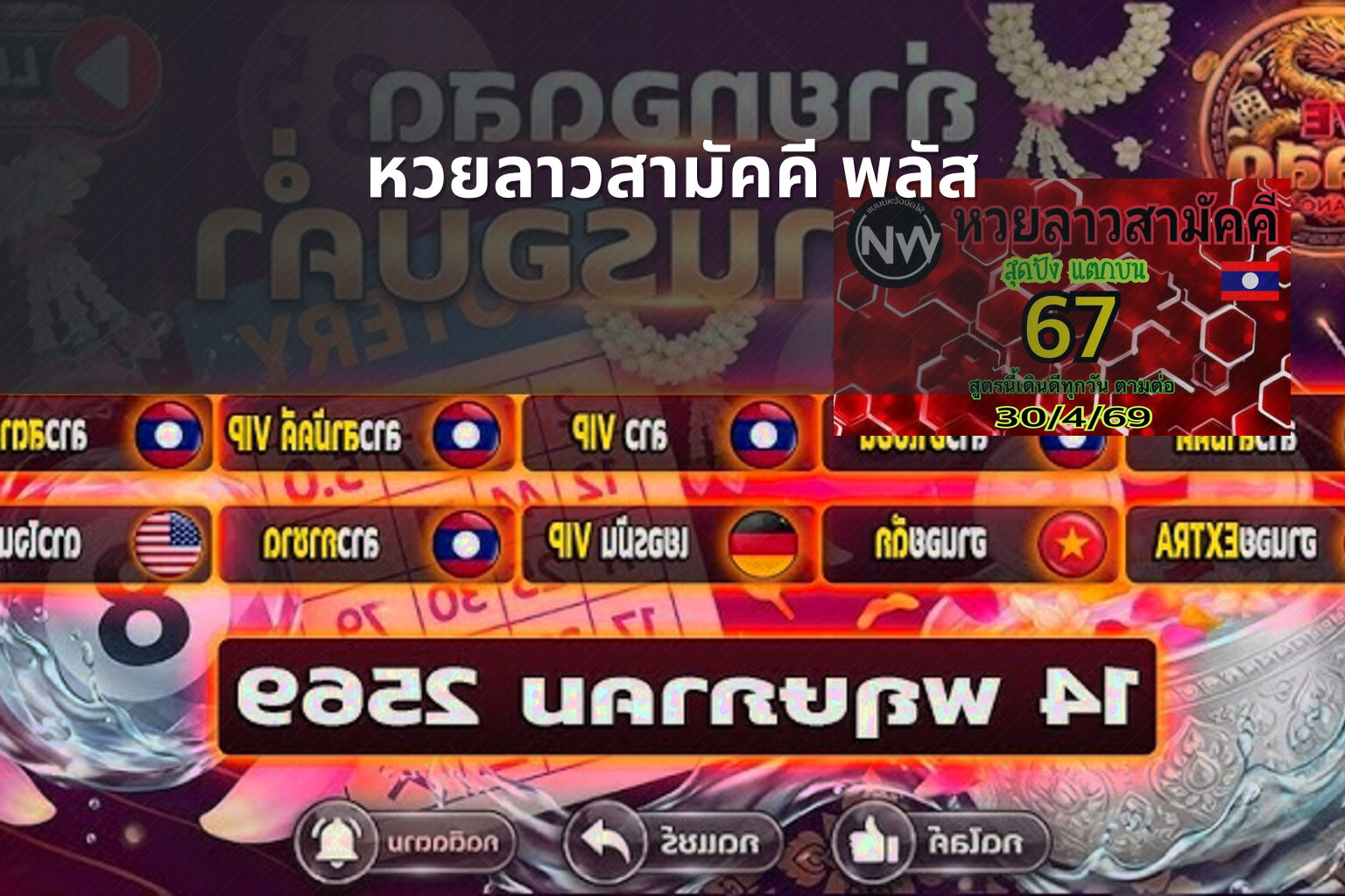หวยลาวสามัคคี พลัส - หวยลาว