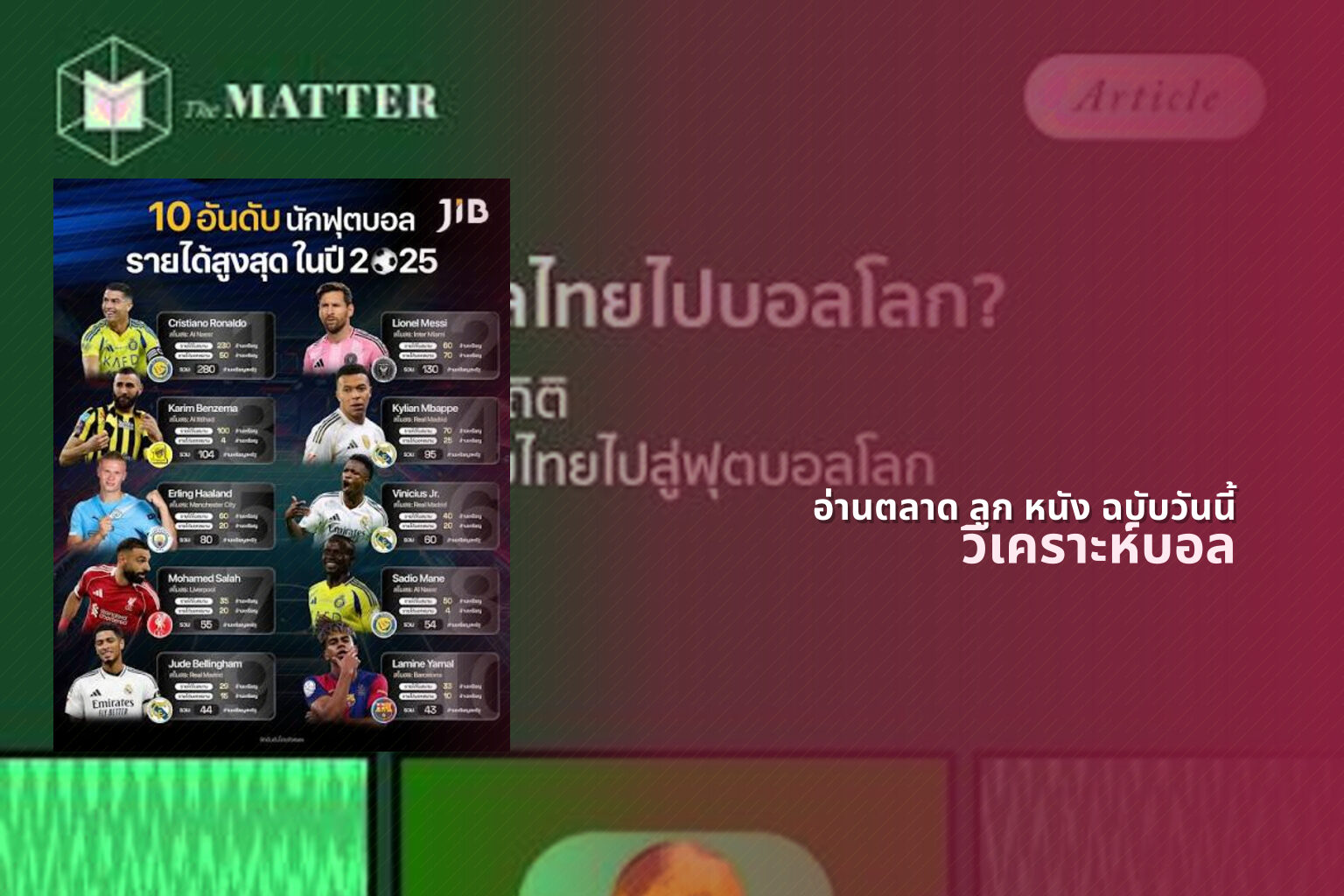 อ่านตลาด ลูก หนัง ฉบับวันนี้ - sports analysis