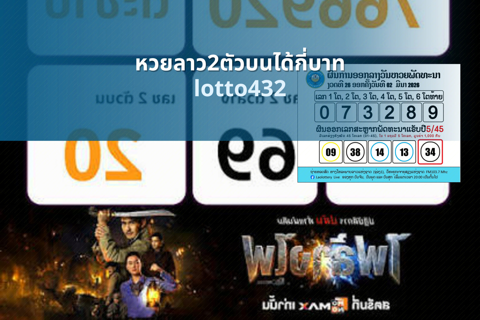 หวยลาว2ตัวบนได้กี่บาท lotto432