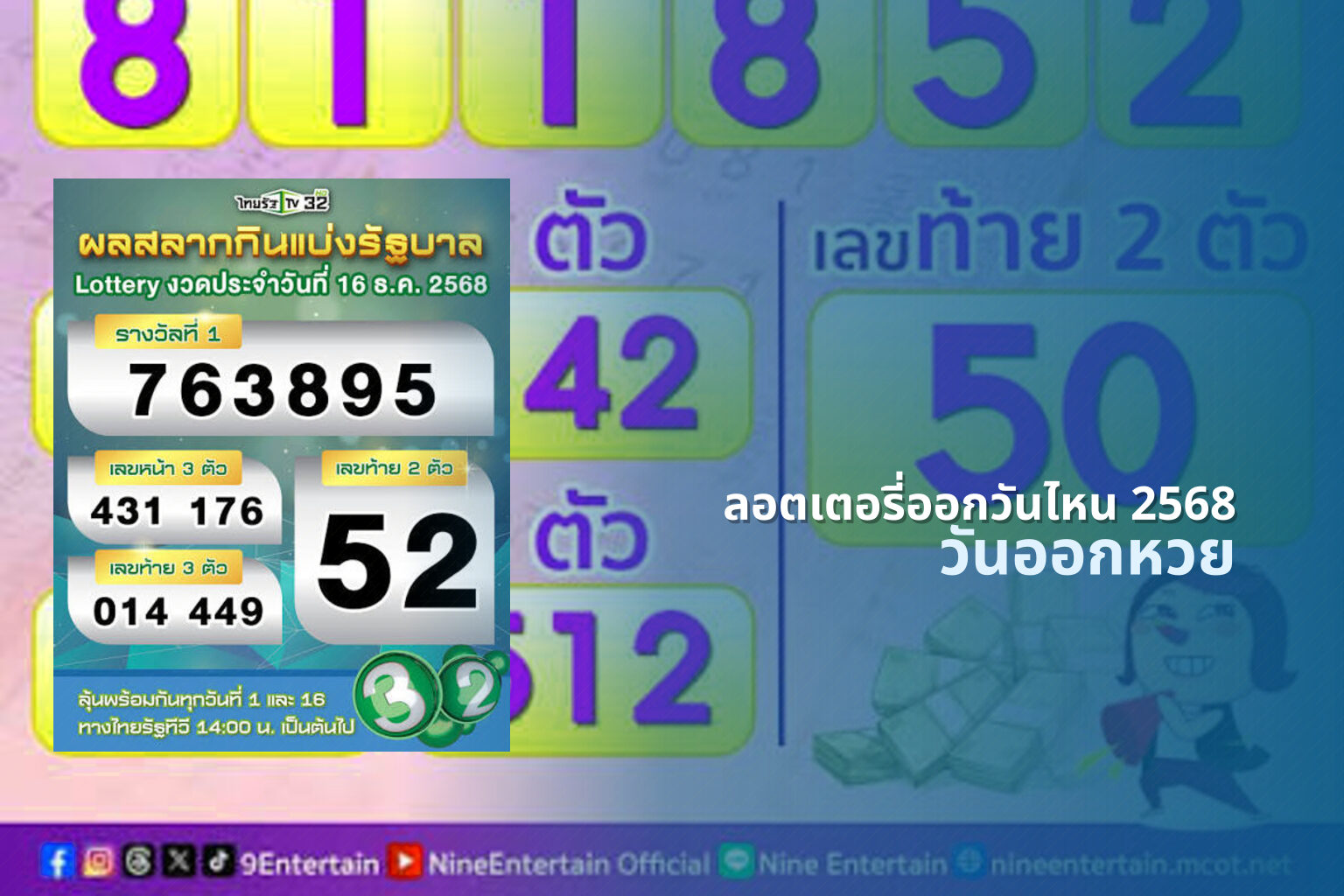 ลอตเตอรี่ออกวันไหน 2568 - lottery schedule