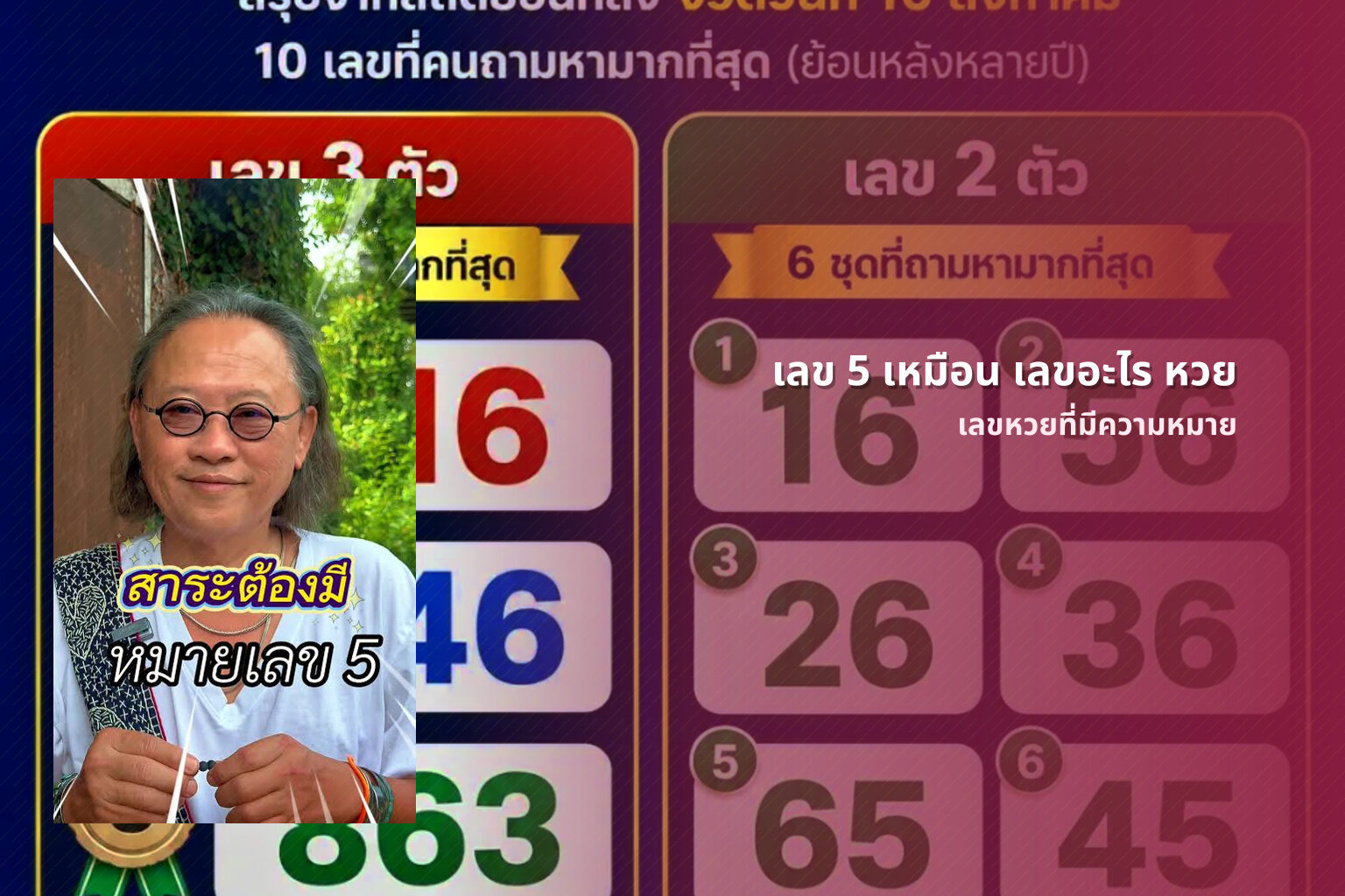 เลข 5 เหมือน เลขอะไร หวย - lottery number meanings