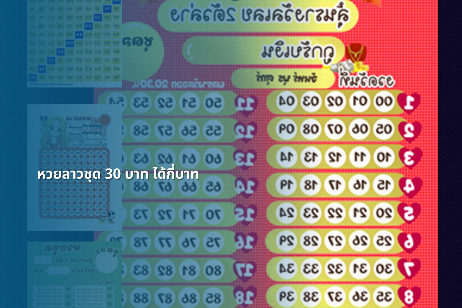 หวยลาวชุด 30 บาท ได้กี่บาท - หวยลาว
