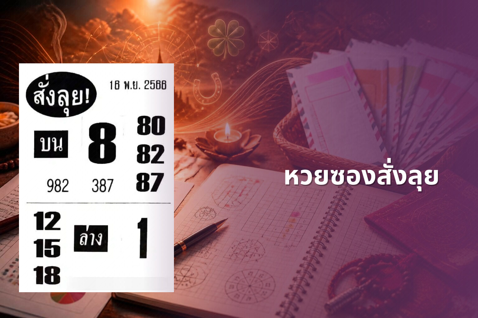หวยซองสั่งลุย - lottery tips