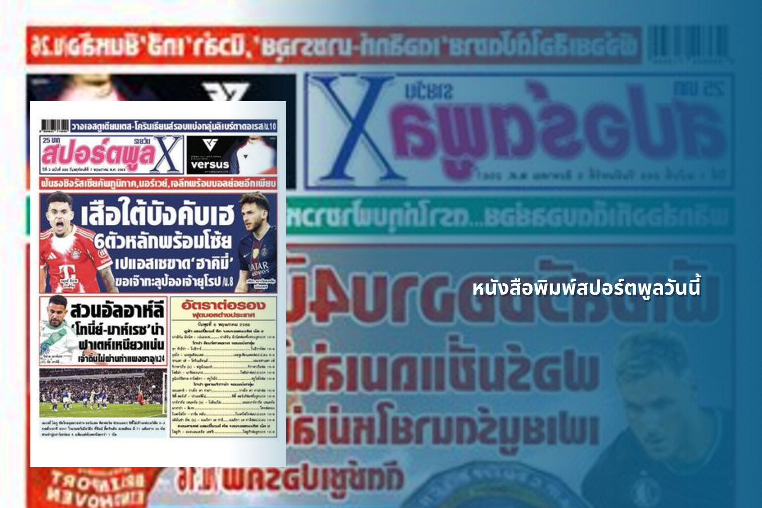หนังสือพิมพ์สปอร์ตพูลวันนี้ - sports news