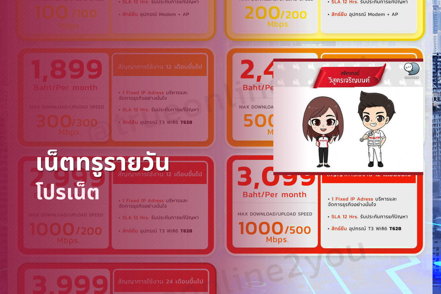 เน็ตทรูรายวัน - daily internet plan
