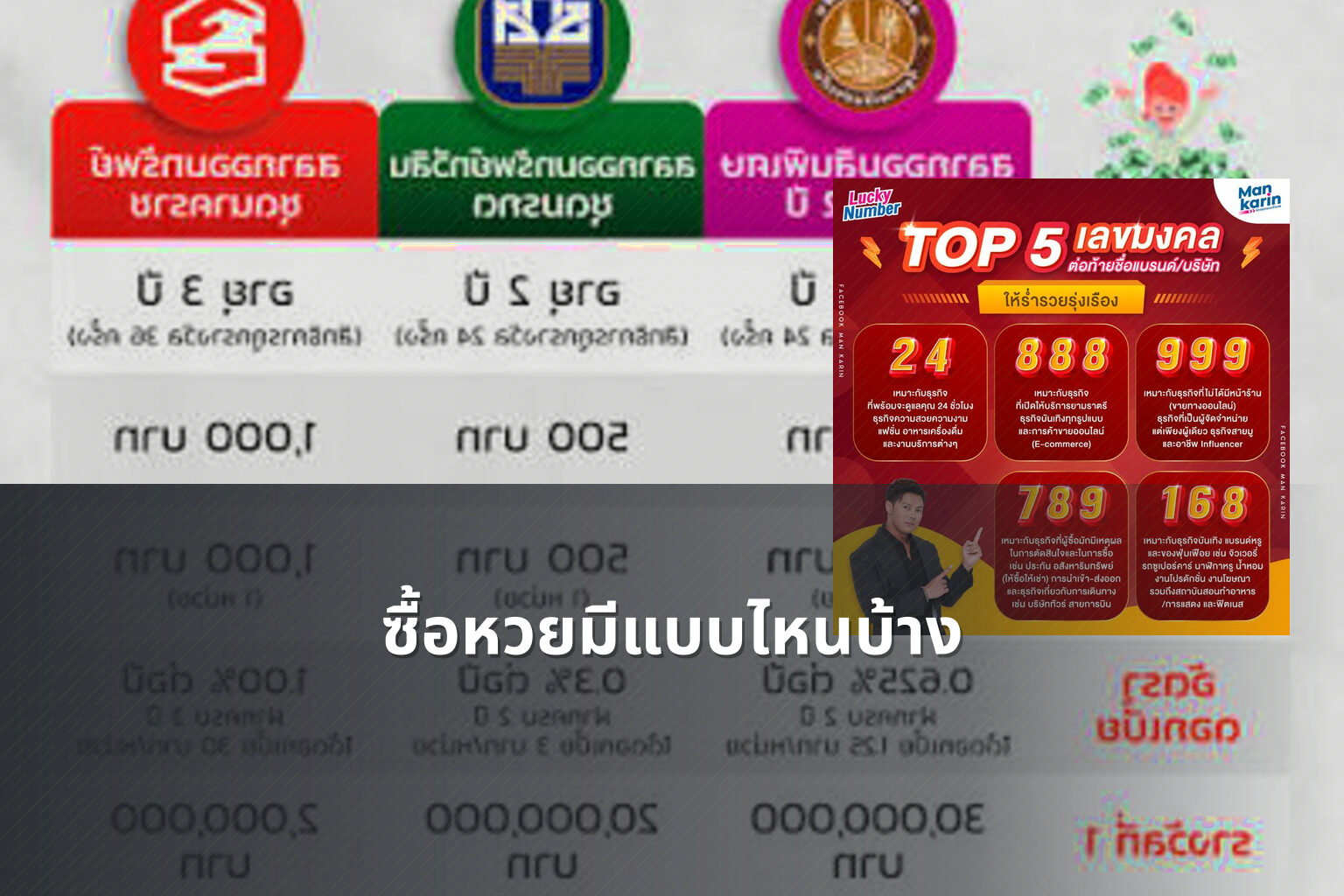 ซื้อหวยมีแบบไหนบ้าง - หวย