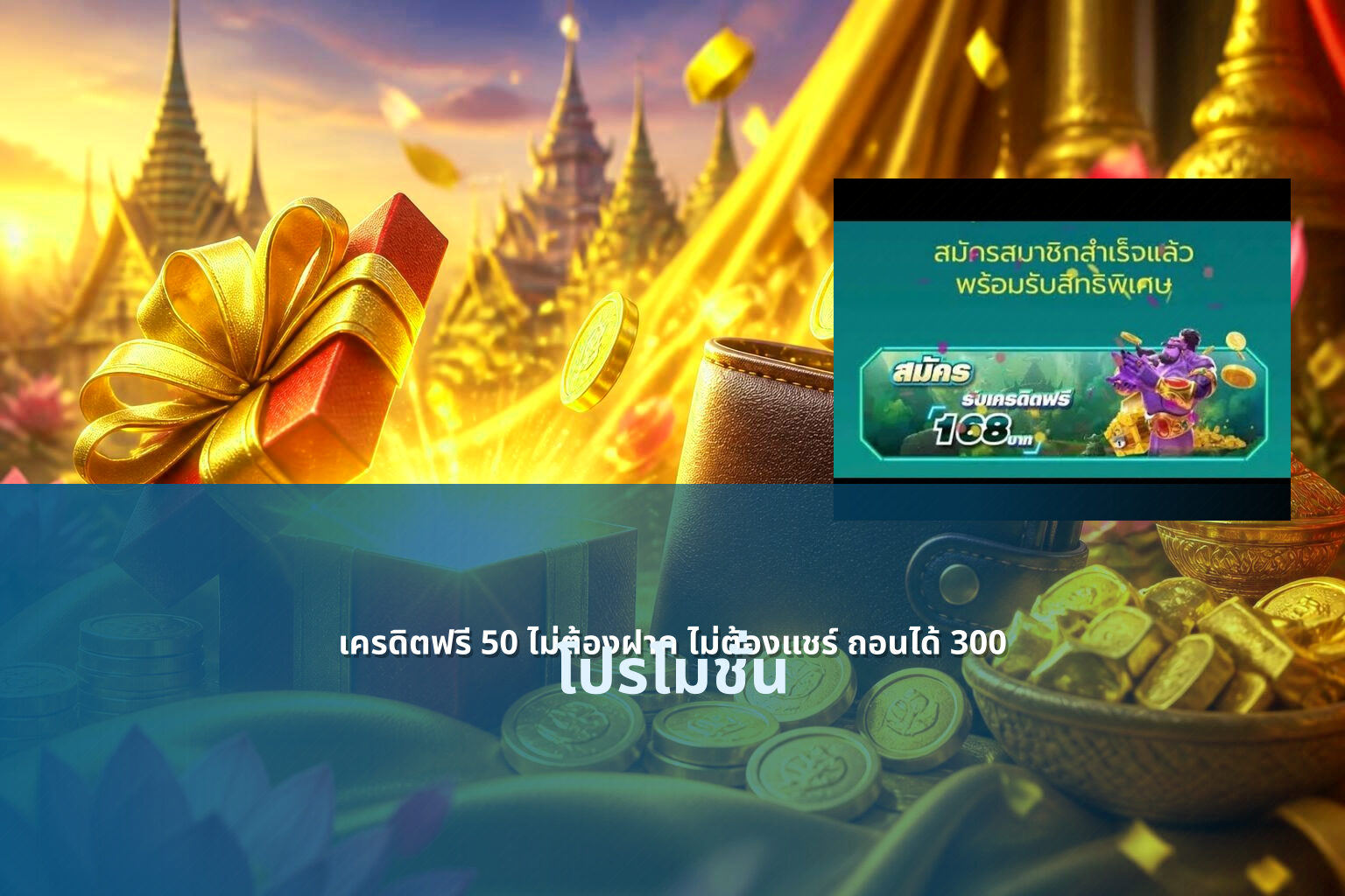 เครดิตฟรี 50 ไม่ต้องฝาก ไม่ต้องแชร์ ถอนได้ 300 - promotional offers