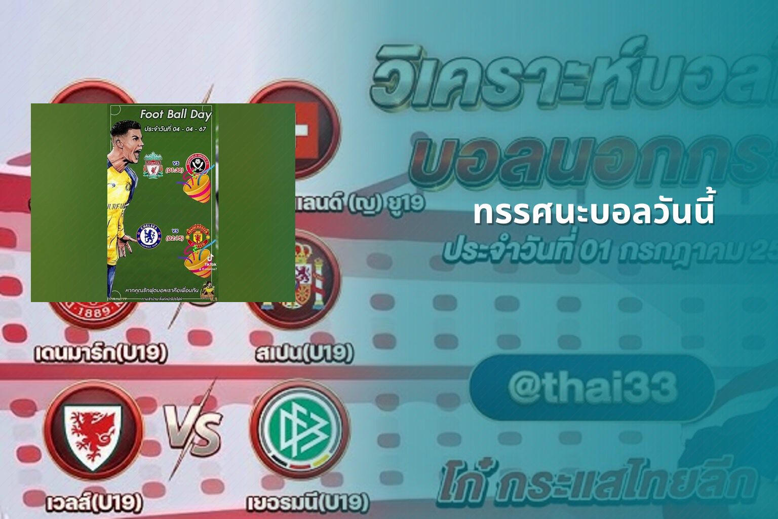 ทรรศนะบอลวันนี้ - sports analysis