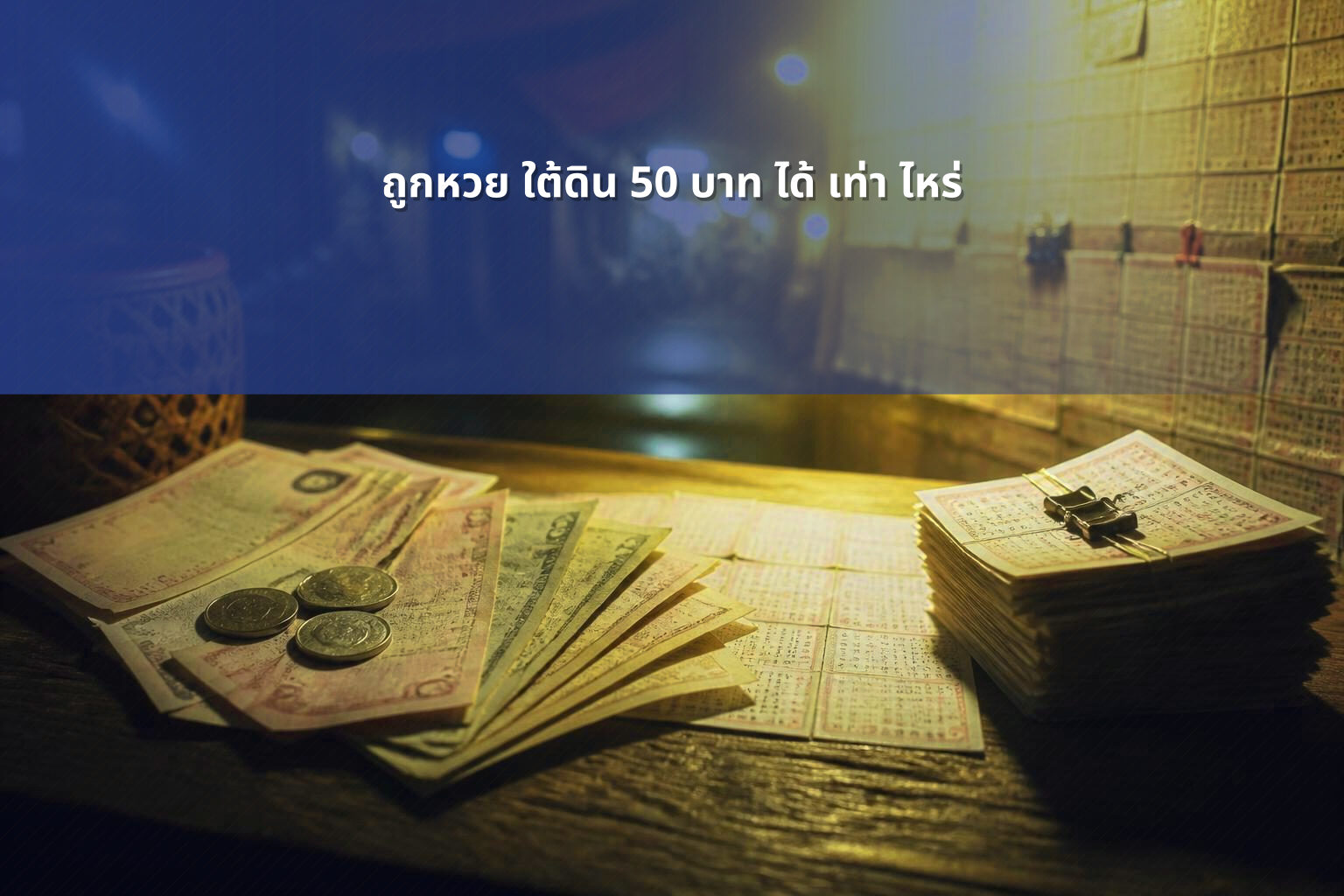 ถูกหวย ใต้ดิน 50 บาท ได้ เท่า ไหร่ - หวยใต้ดิน