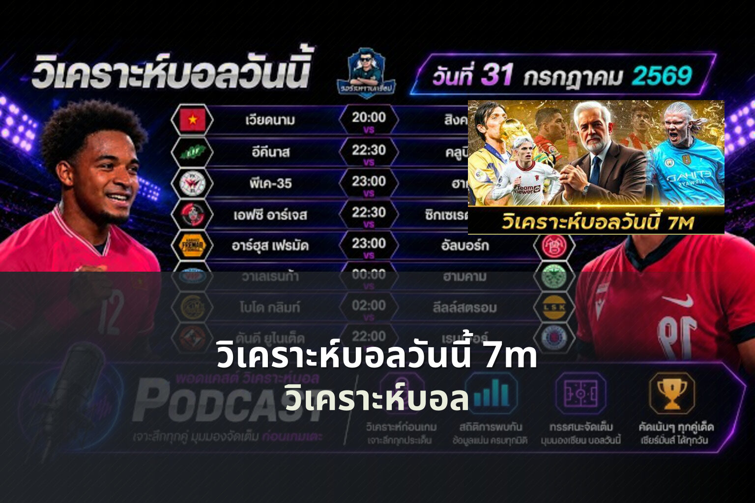 วิเคราะห์บอลวันนี้ 7m - football analysis