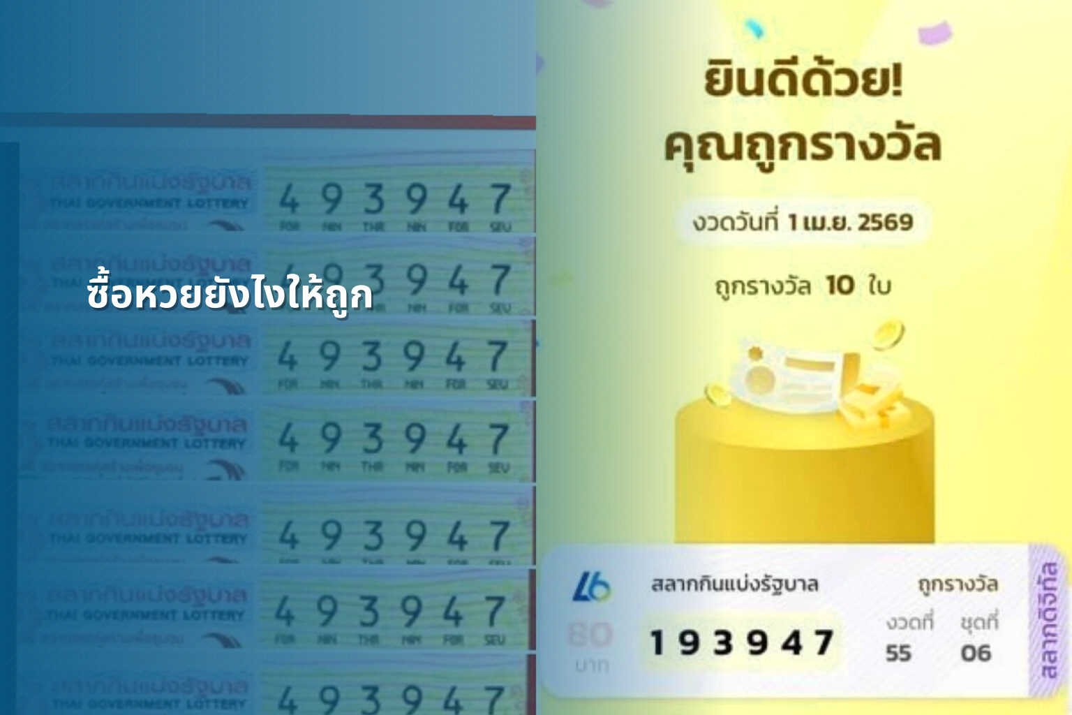 ซื้อหวยยังไงให้ถูก - การซื้อหวย