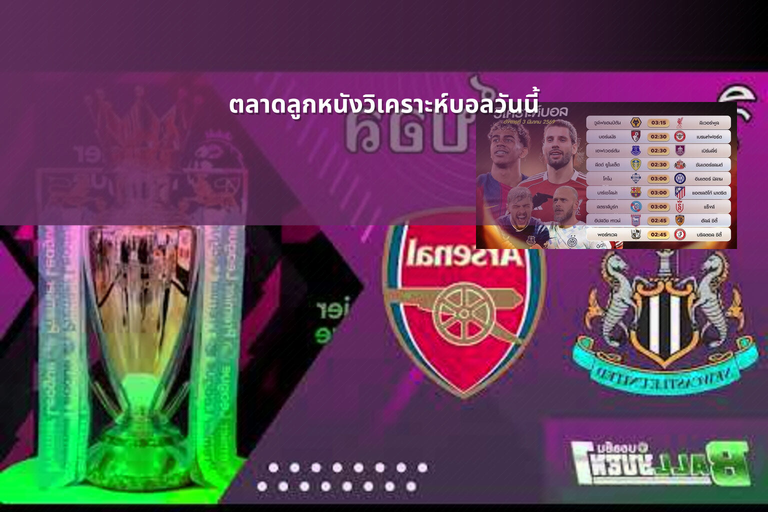 ตลาดลูกหนังวิเคราะห์บอลวันนี้ - sports analysis