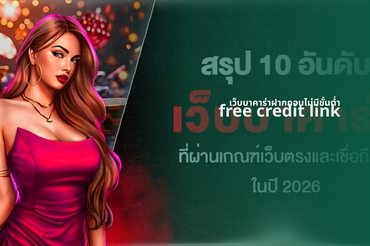 เว็บบาคาร่าฝากถอนไม่มีขั้นต่ำ free credit link