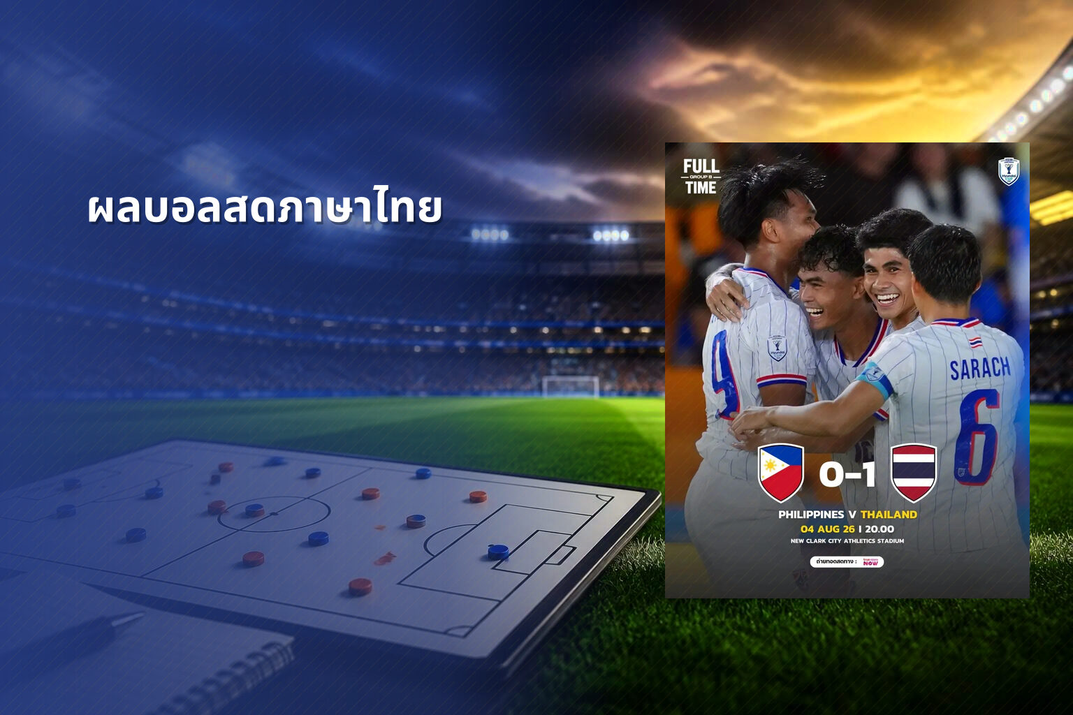 ผลบอลสดภาษาไทย - live football scores