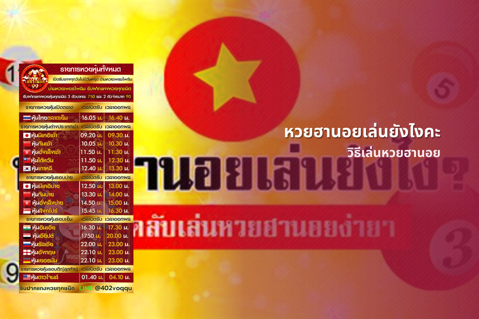 หวยฮานอยเล่นยังไงคะ - หวยฮานอย