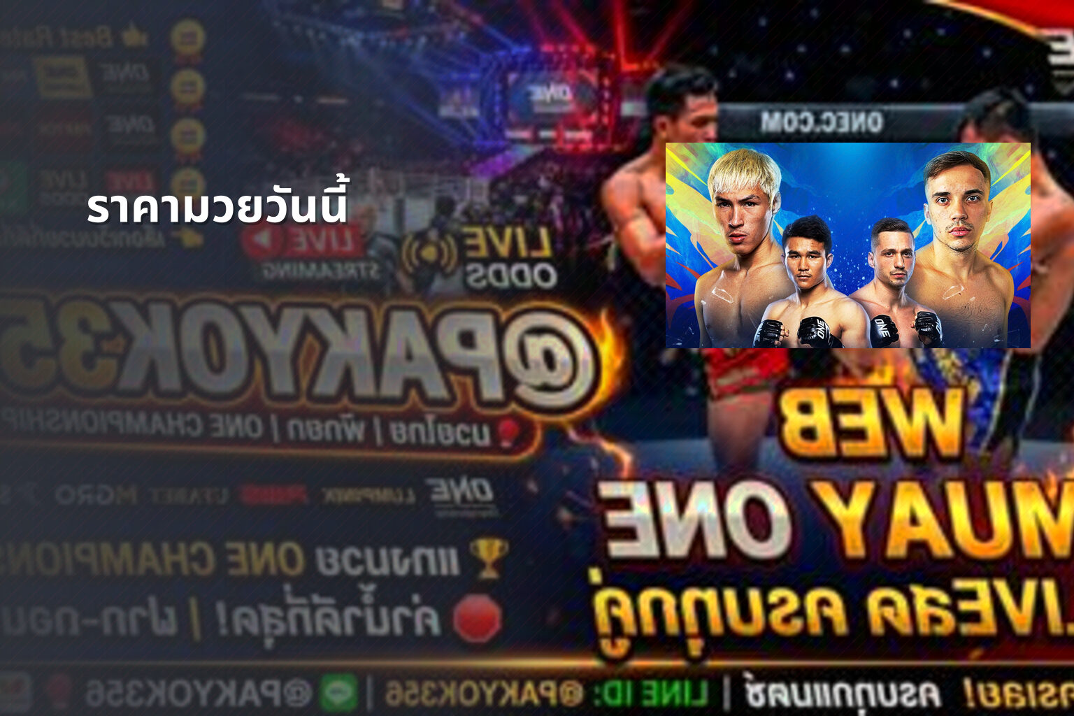 ราคามวยวันนี้ - boxing odds