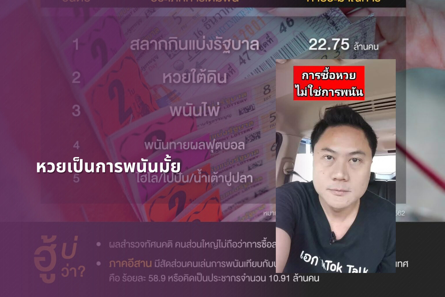 หวยเป็นการพนันมั้ย - lottery as gambling