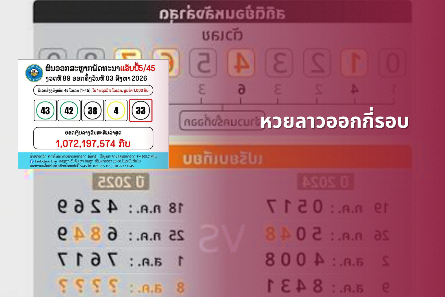 หวยลาวออกกี่รอบ - หวยลาว
